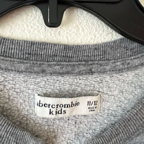 Abercrombie Kids Gray and Navy Lace Up Sweatshirt Ages Size 11/12 - Picture 5 of 5